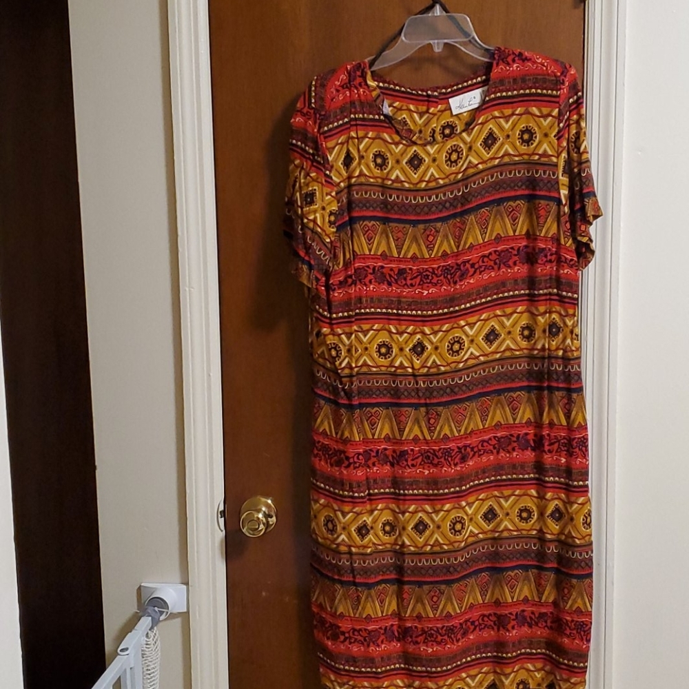 Aztec print dress